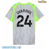 Camisa de time de futebol Manchester City Josko Gvardiol #24 Replicas 3º Equipamento Feminina 2025-26 Manga Curta